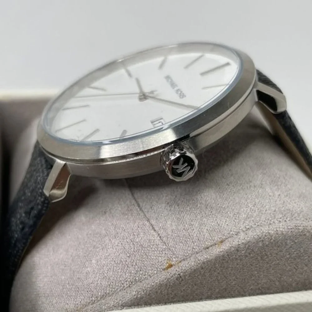 Michael Kors Blake‎ Three-Hand Black Leather watch MK8763